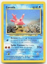 Neo Discovery Corsola 37/75 MP Pokemon Unlimited Uncommon Tcg Card