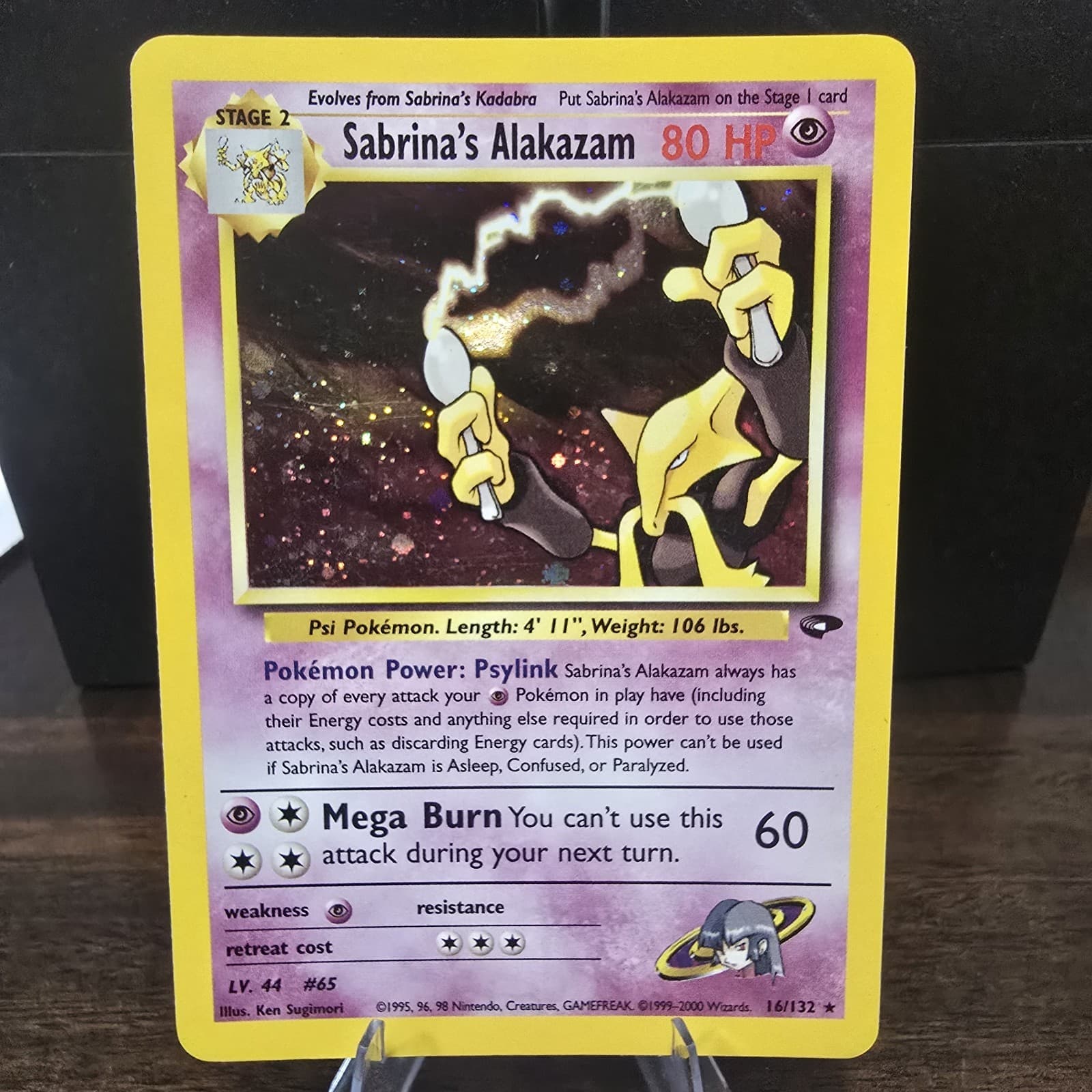 Sabrinas Alakazam Holo Rare Gym Challenge MP Condition