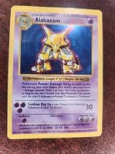 Alakazam Base Set Shadowless Holo Pokemon Card WOTC Pokemon Card