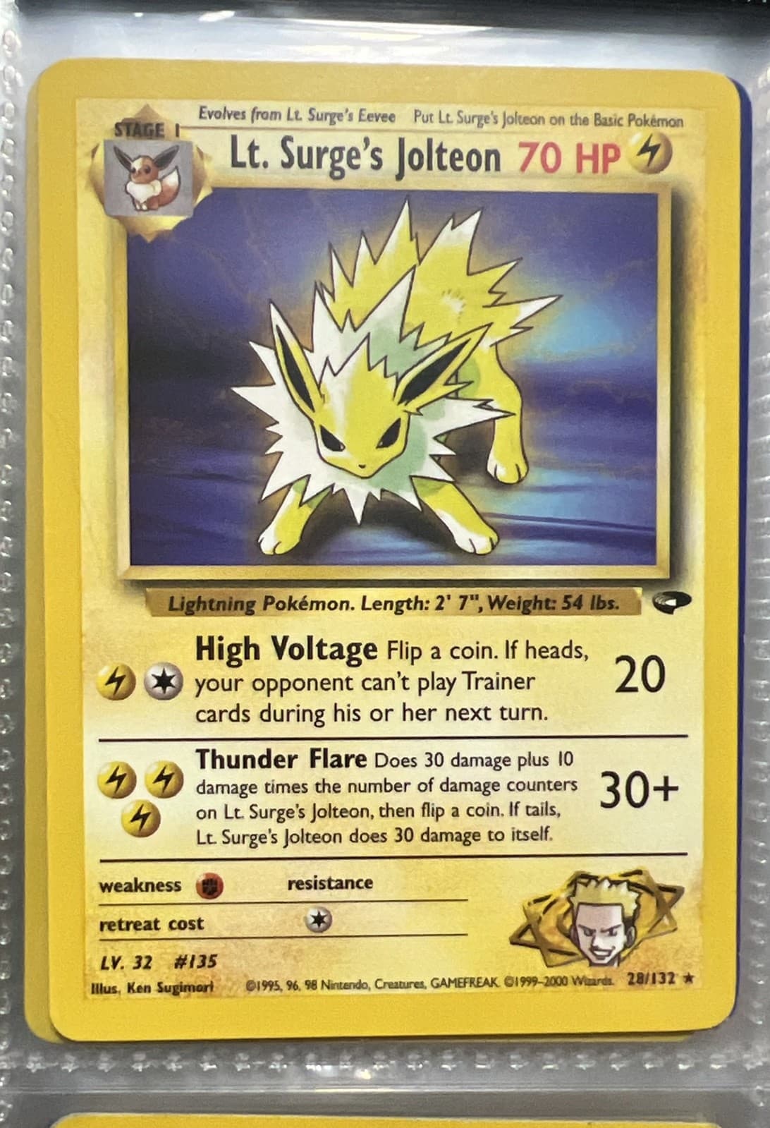 Lt. Surge's Jolteon 28/132 Gym Challenge Regular