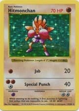 Pokemon Hitmonchan 7/102 007/102 Holofoil MP Base Set (Shadowless) Holo Rare