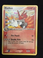 Blaziken 1/17 Holo Rare POP Series 1 Heavily Played Pokémon Card