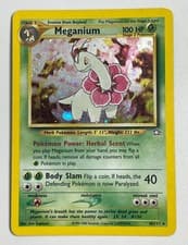 Pokémon Meganium 10/111 Neo Genesis 2000 Stage 2 HP Holo Rare English Card