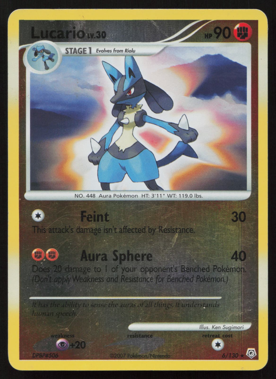 MP Lucario 6/130 Diamond and Pearl Reverse Holo