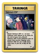 Sabrina's ESP Unlimited Uncommon Gym Heroes 117/132 NM Pokémon TCG 2000