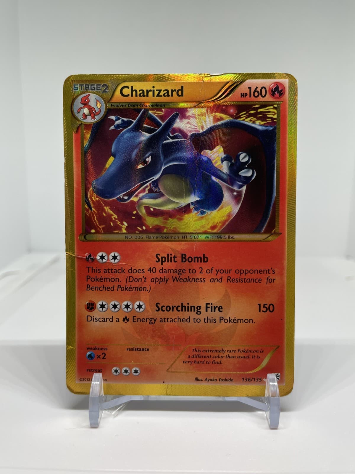 Charizard - 136/135 - Pokemon Plasma Storm Black & White Secret Rare Card - DMG