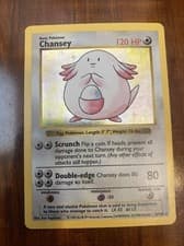 Pokemon Chansey Base Set SHADOWLESS Vintage Holo 3/102 MP/HP