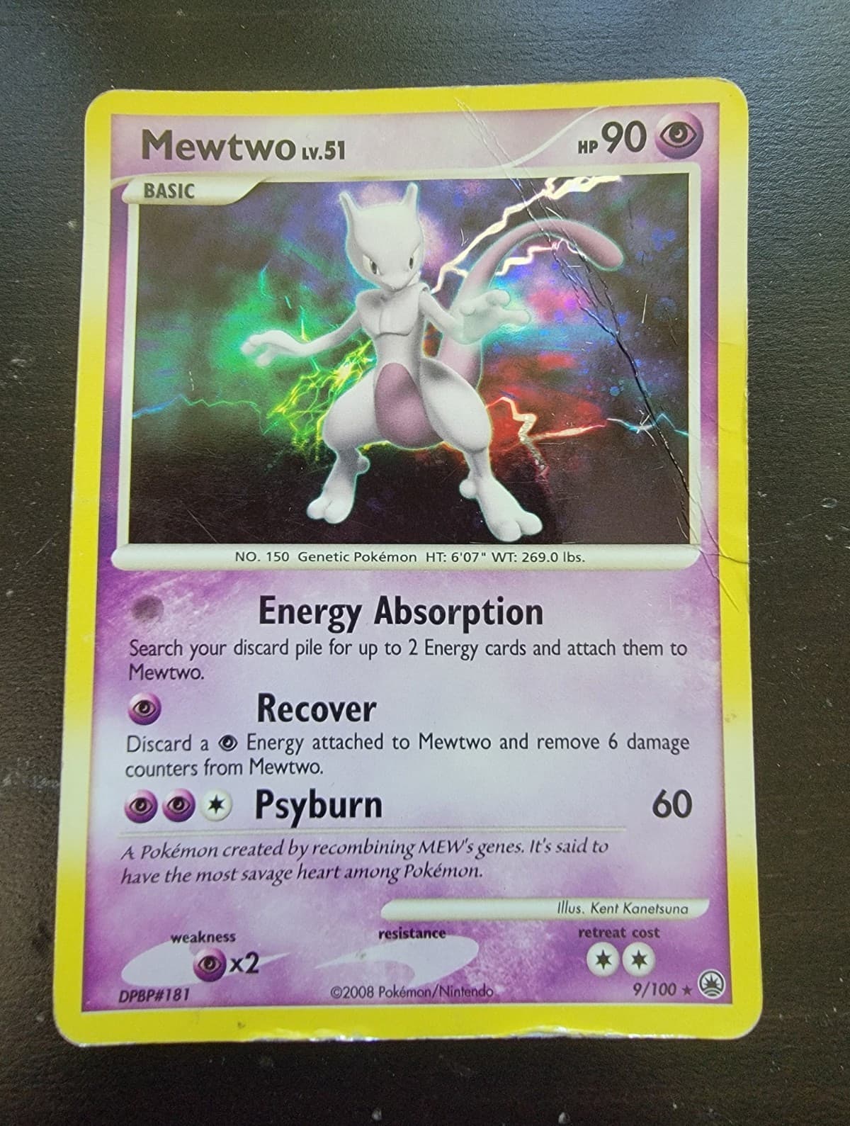 Pokémon Company Mewtwo 9/100 Majestic Dawn Holo Rare Holo 90HP Basic