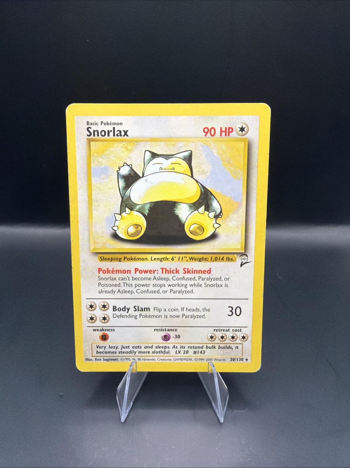 Pokémon TCG Snorlax 030/130 Base Set 2 Vintage LP
