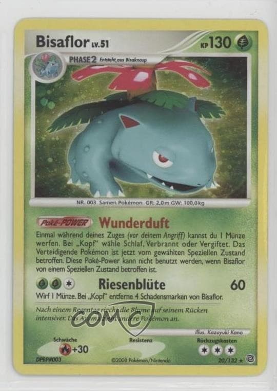 Venusaur Holo German Pokémon Diamond & Pearl Secret Wonders #20 2007