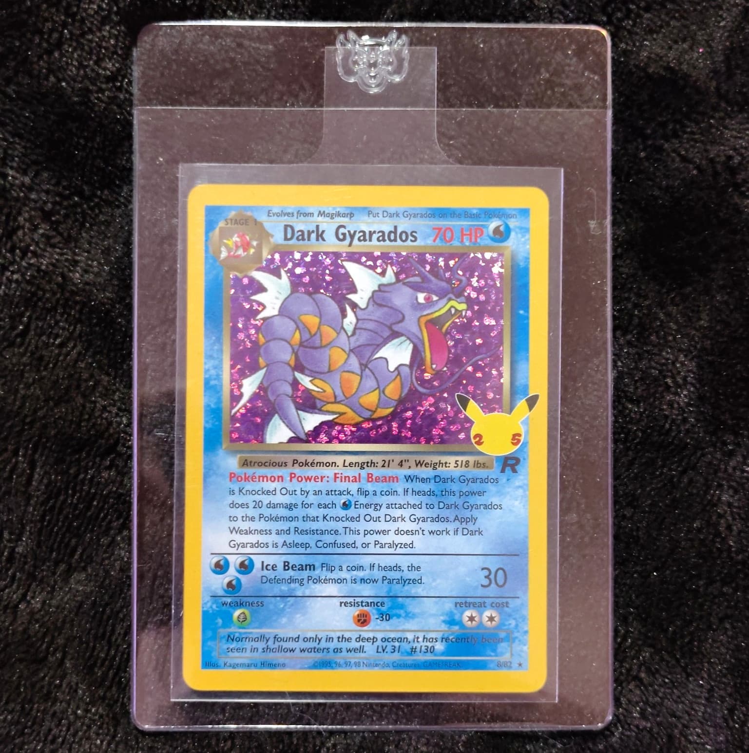 Dark Gyarados 8/82 Team Rocket Rare Holo 25th Anniversary English Pokémon TCG