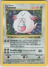 Pokemon TCG Chansey Holo Rare Base Set (Shadowless) 003/102