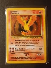 Pokemon TCG Fossil Holo Rare Moltres 12/62 NM Card Vintage WOTC