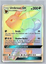 Umbreon GX (Secret) 154/149 Holo Secret Rare SM Base Set Pokemon Lightly Played