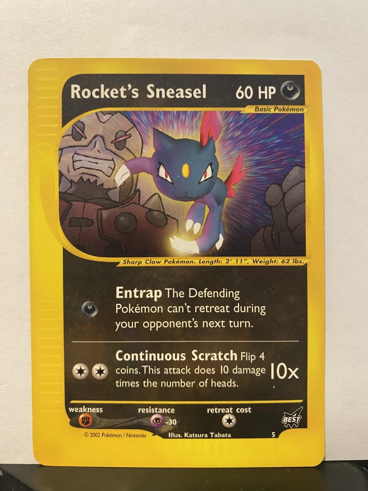 Pokémon TCG Rocket's Sneasel Best of Game 5/9 Regular Promo Promo LP/MP
