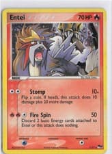 2006 Pokemon POP Series 2 Entei Cosmos Holo #1/17 LP Condition
