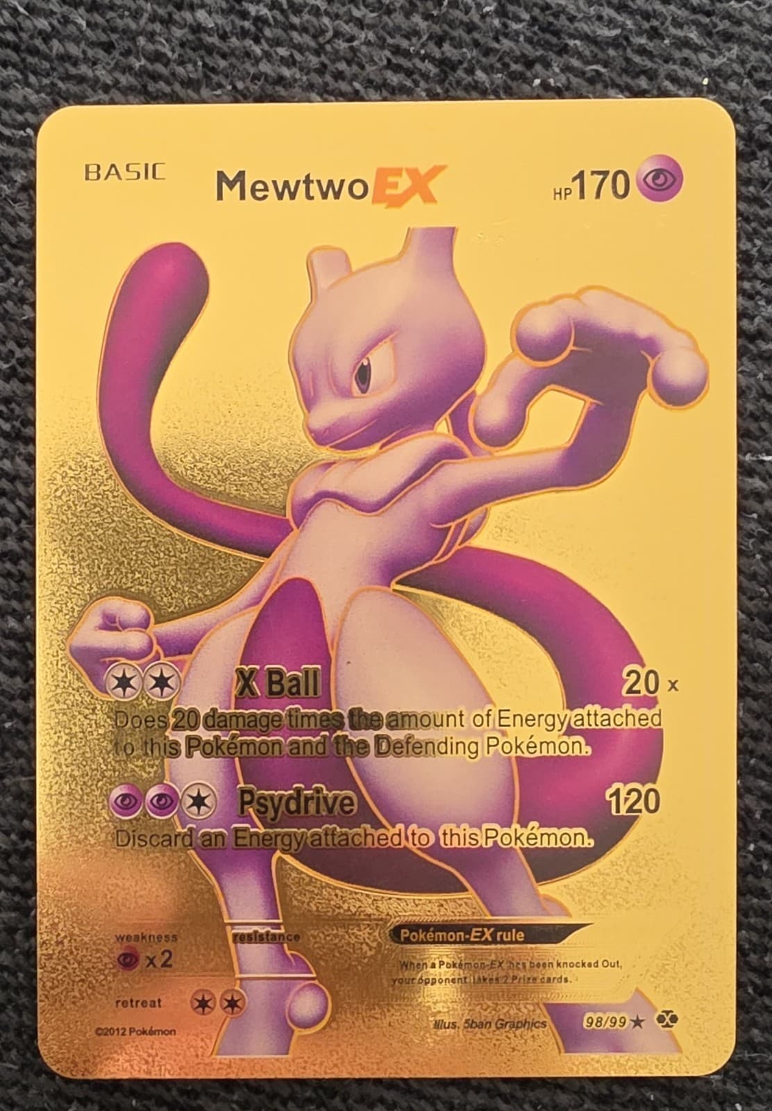 Mewtwo EX (98 Full Art) 98/99 Next Destinies Holo