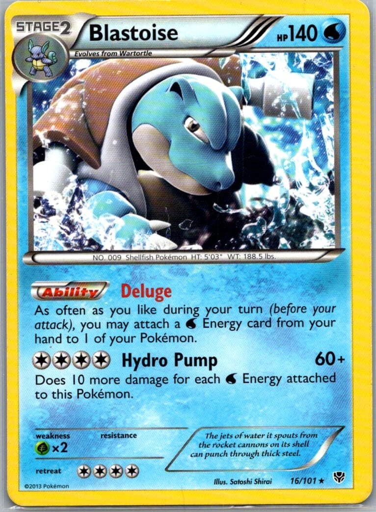 Blastoise - 16/101 (BW Plasma Blast) Deck Exclusives 016/101 regular Lightly Pla