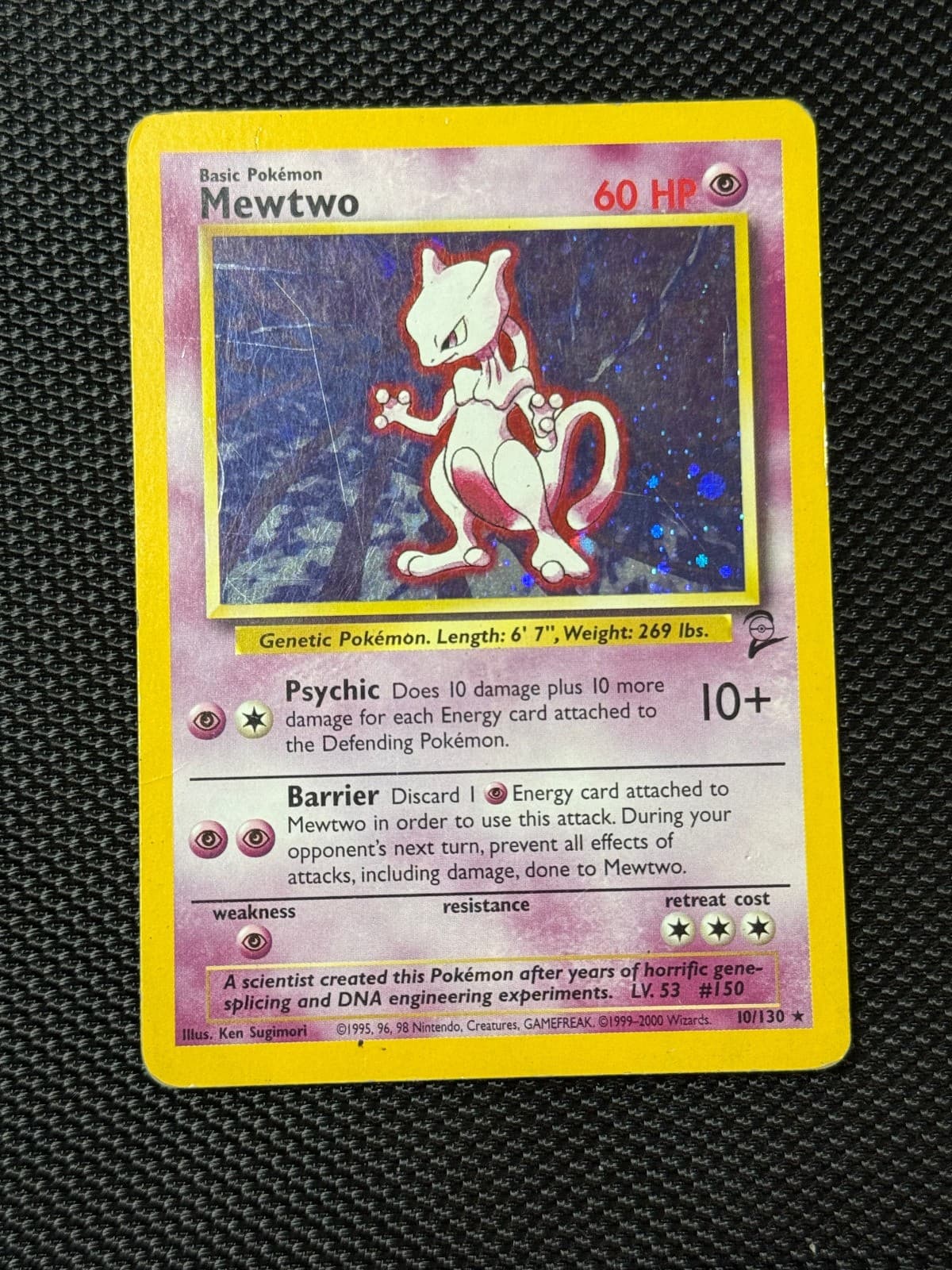 Mewtwo Holo Rare Base Set 2 010/130 MP