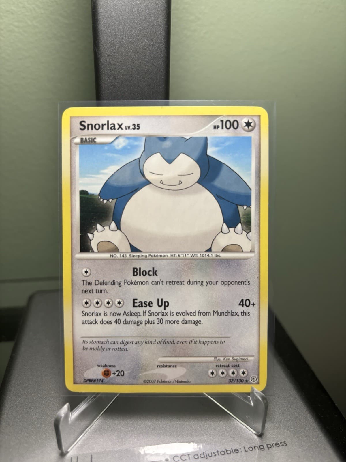 Snorlax Pokemon TCG Diamond And Pearl Rare Card #37/130