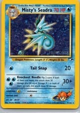 Misty's Seadra (Prerelease) 009/132 Holo Promo WoTC Promo Pokemon Heavily Played