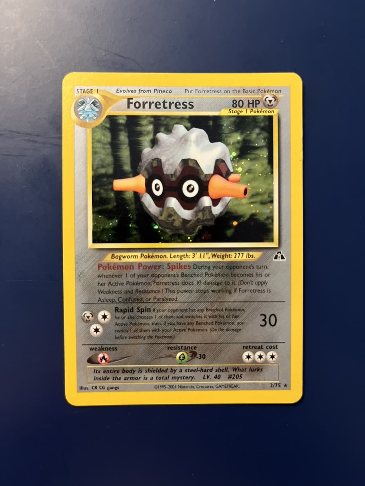Pokémon TCG Forretress Holo Rare Card Neo Discovery Series 2/75 LP