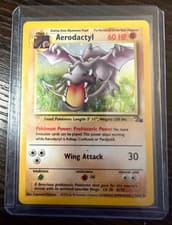 Pokemon 1999 Fossil Aerodactyl Holo #1/62 WOTC LP