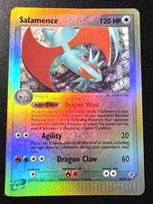 Salamence 10/97 EX Dragon Pokemon Card Reverse Holo Foil Rare Square Corner MP