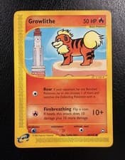 Growlithe 80/147 Aquapolis Pokemon TCG HP/DMG