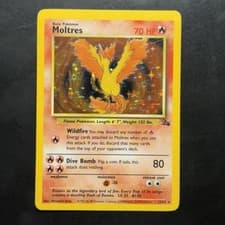 Pokémon Vintage Holo Moltres 12/62 Fossil Wizards Of The Coast 1999