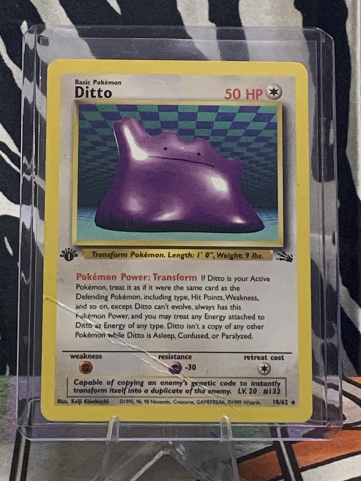 Wizards of the Coast Ditto 3/62 Fossil Rare Regular 50 HP English 1999