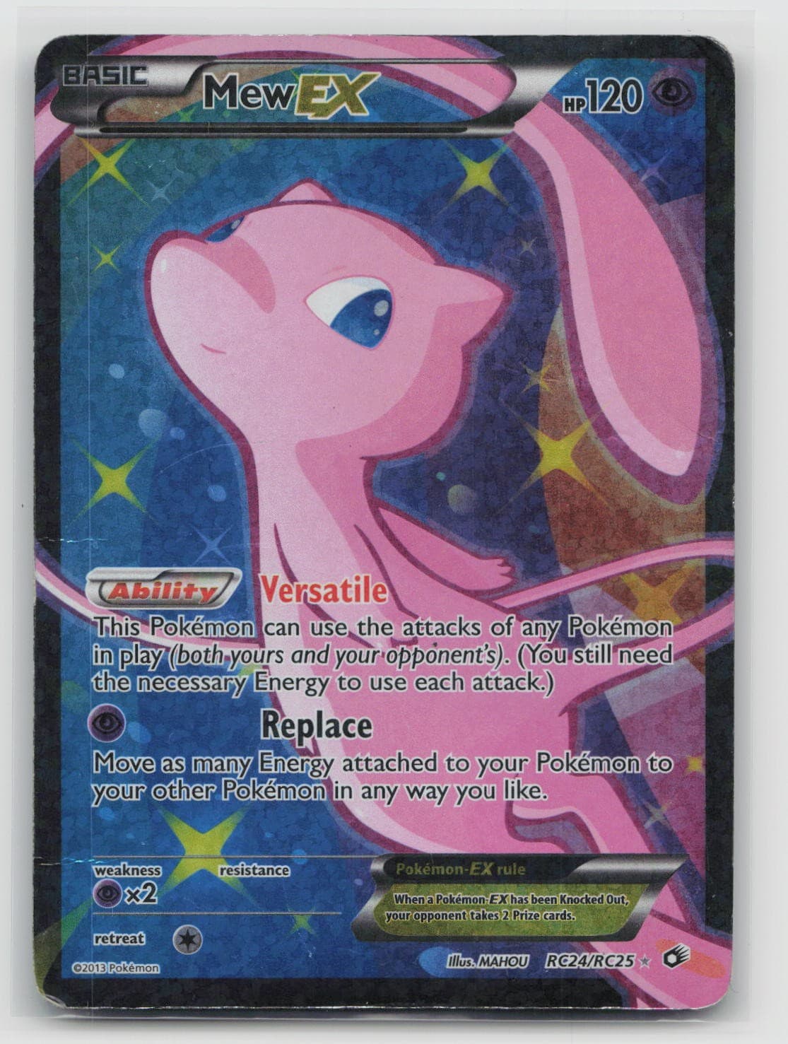Mew EX (Full Art) Legendary Treasures: Radiant Collection RC24/RC25 Holo HP/DMG