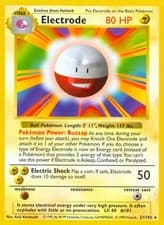 Electrode - 21/102 - Pokemon Base Set Shadowless Rare Card WOTC NM
