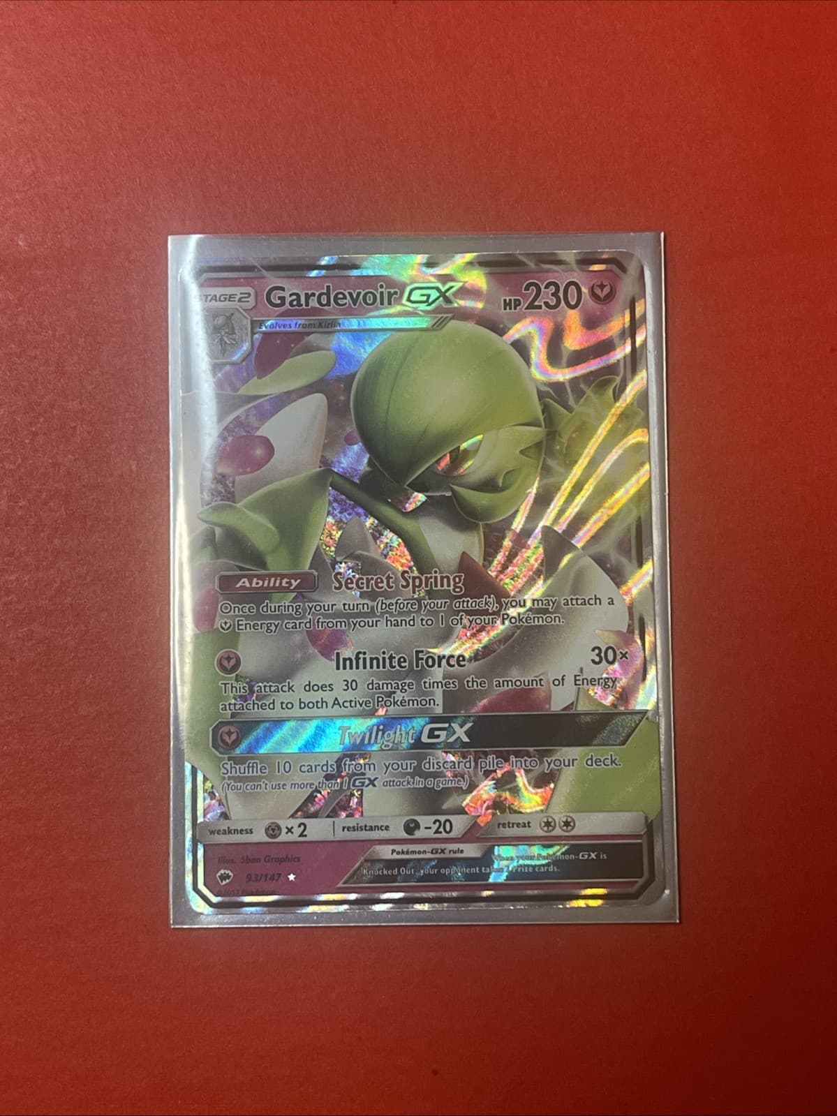 Pokemon Gardevoir GX 140/147 Full Art Holo Card Sm-Burning Shadows - NM/M