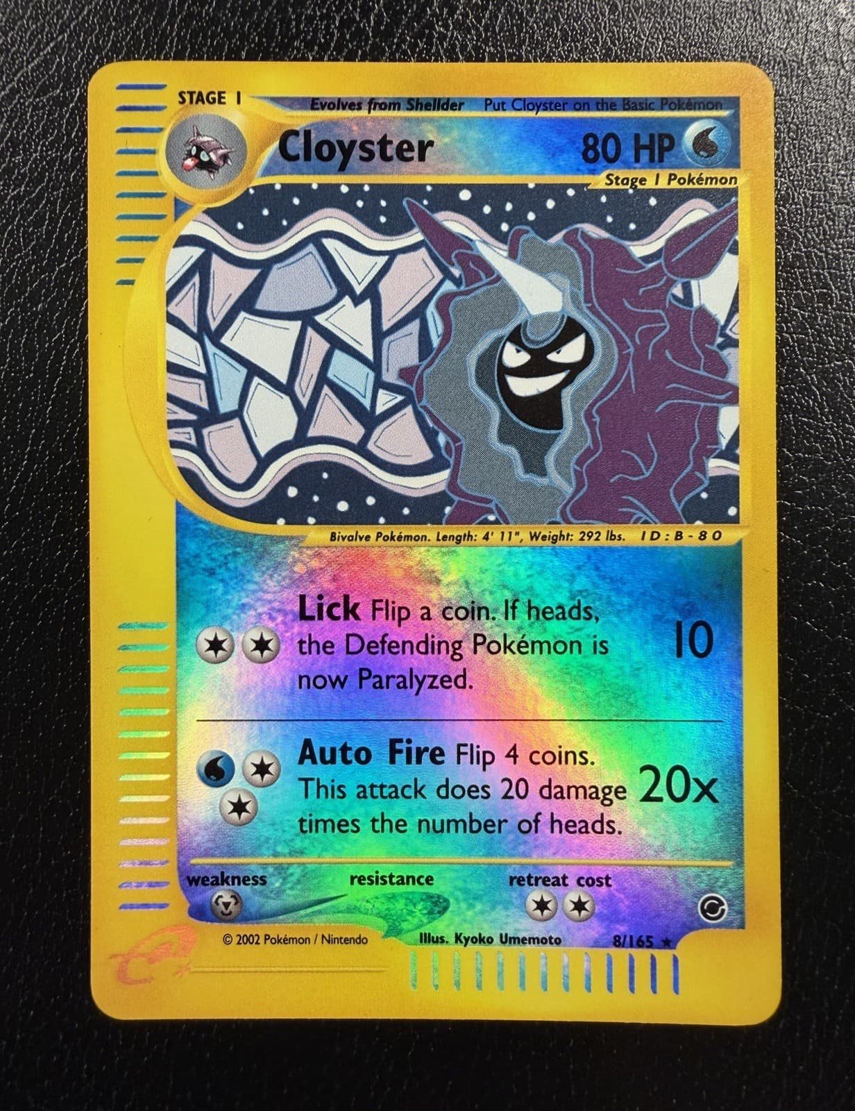 Cloyster 8/165 Expedition Base Set Reverse Holo Rare Pokemon TCG LP