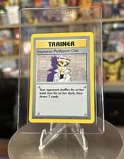 Impostor Professor Oak 073/102 Base Set (Shadowless) Regular Rare NM 👨‍🏫😈💎