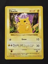 Vintage 1999 Pokémon TCG Pikachu Red Cheeks Base Set Shadowless BSS 58/102 NM