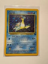 Lapras 10/62 Fossil Set Holo Rare - Ken Sugimori Art