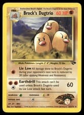 Brock's Dugtrio 22/132 Rare Gym Challenge Pokemon Unlimited Moderately Played