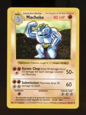Pokemon Base Set MACHOKE 34/102 Unlimited Shadowless