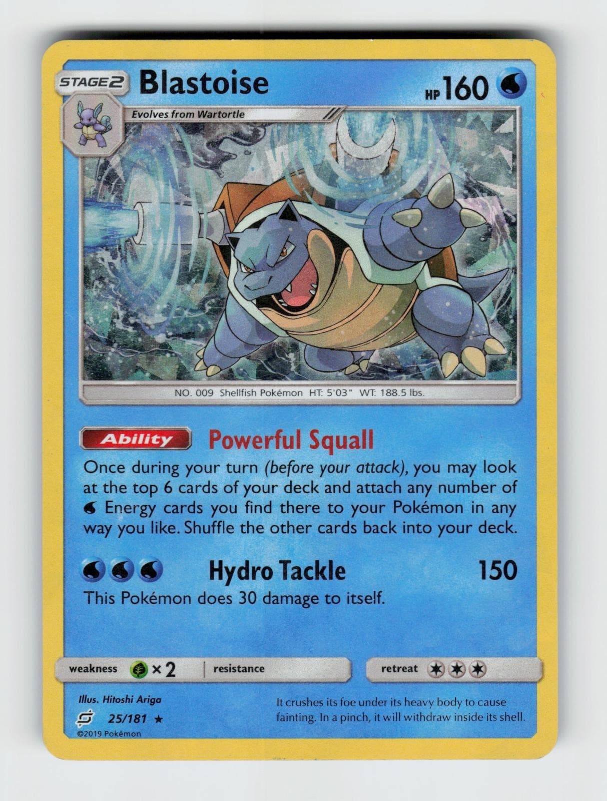Blastoise (Cracked Ice Holo) 25/181 Holo Rare Deck Exclusives Pokemon LP Ariga