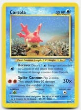 Neo Discovery Corsola 37/75 LP Pokemon Unlimited Uncommon Tcg Card