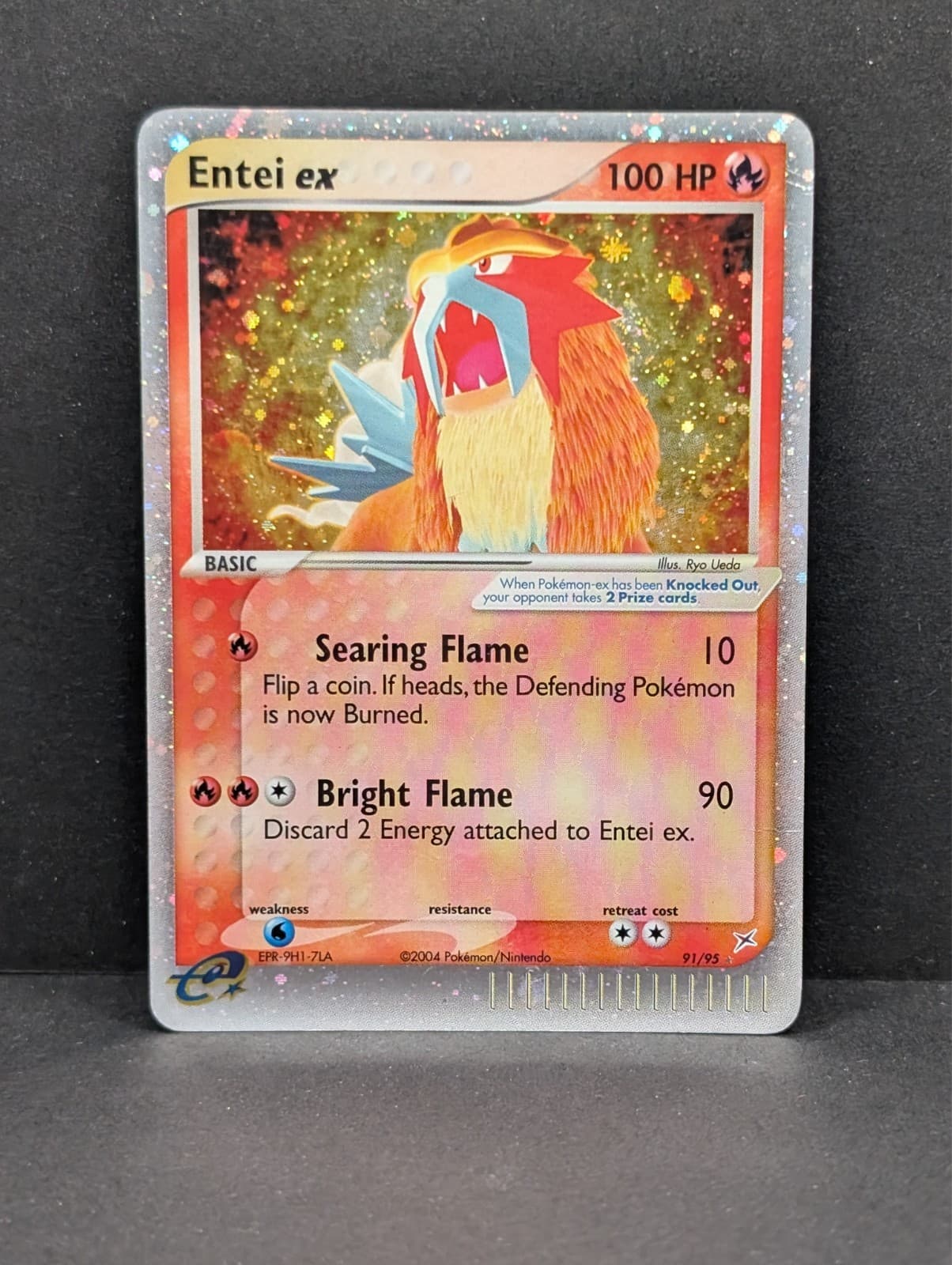Entei ex 91/95 Team Magma vs Team Aqua Holo Ultra Rare Pokemon TCG MP