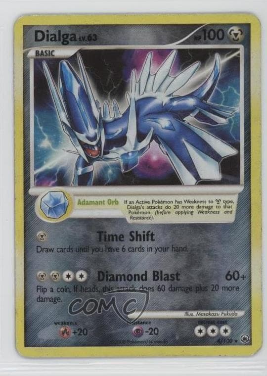 Dialga Reverse Foil Pokémon Diamond & Pearl Majestic Dawn #4 2008
