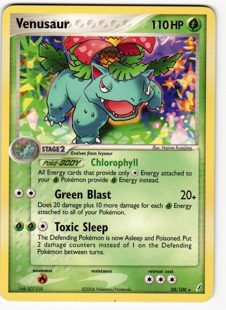 Venusaur (EX Crystal Guardians) 28/100 Holo Deck Exclusives Pokemon LP