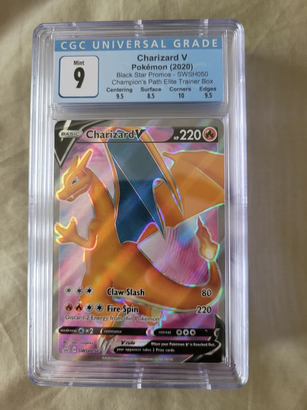 Pokemon 2020 Champion's Path Elite Trainer Box Charizard v CGC Mint 9