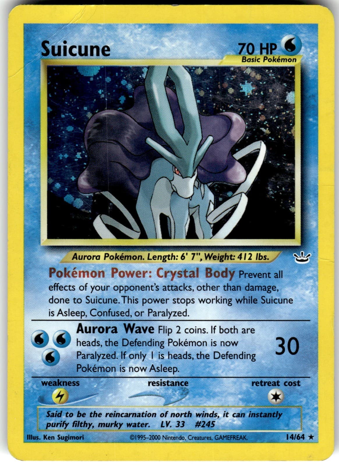 Suicune (14) Unlimited Holo Neo Revelation 14/64 2001