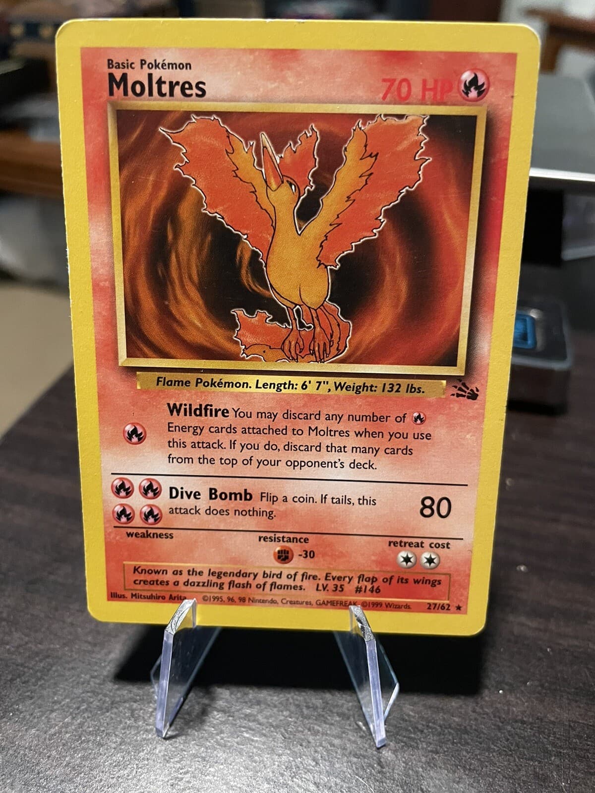 Pokémon Moltres Fossil 12 Non Holo Unlimited Rare NM