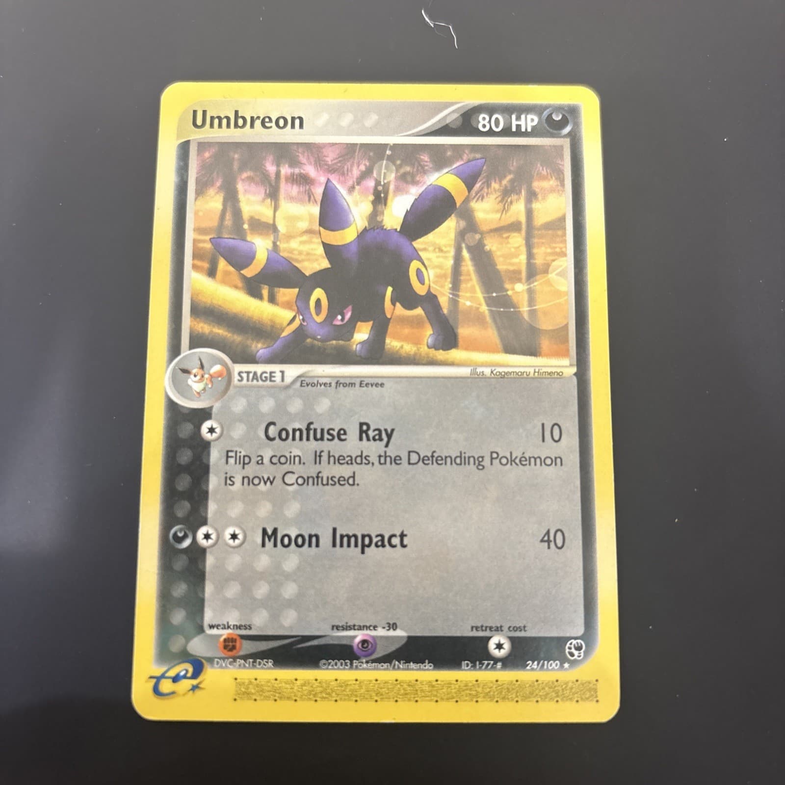 🌙 Pokémon TCG Umbreon 24/100 EX Sandstorm Regular Rare Card!