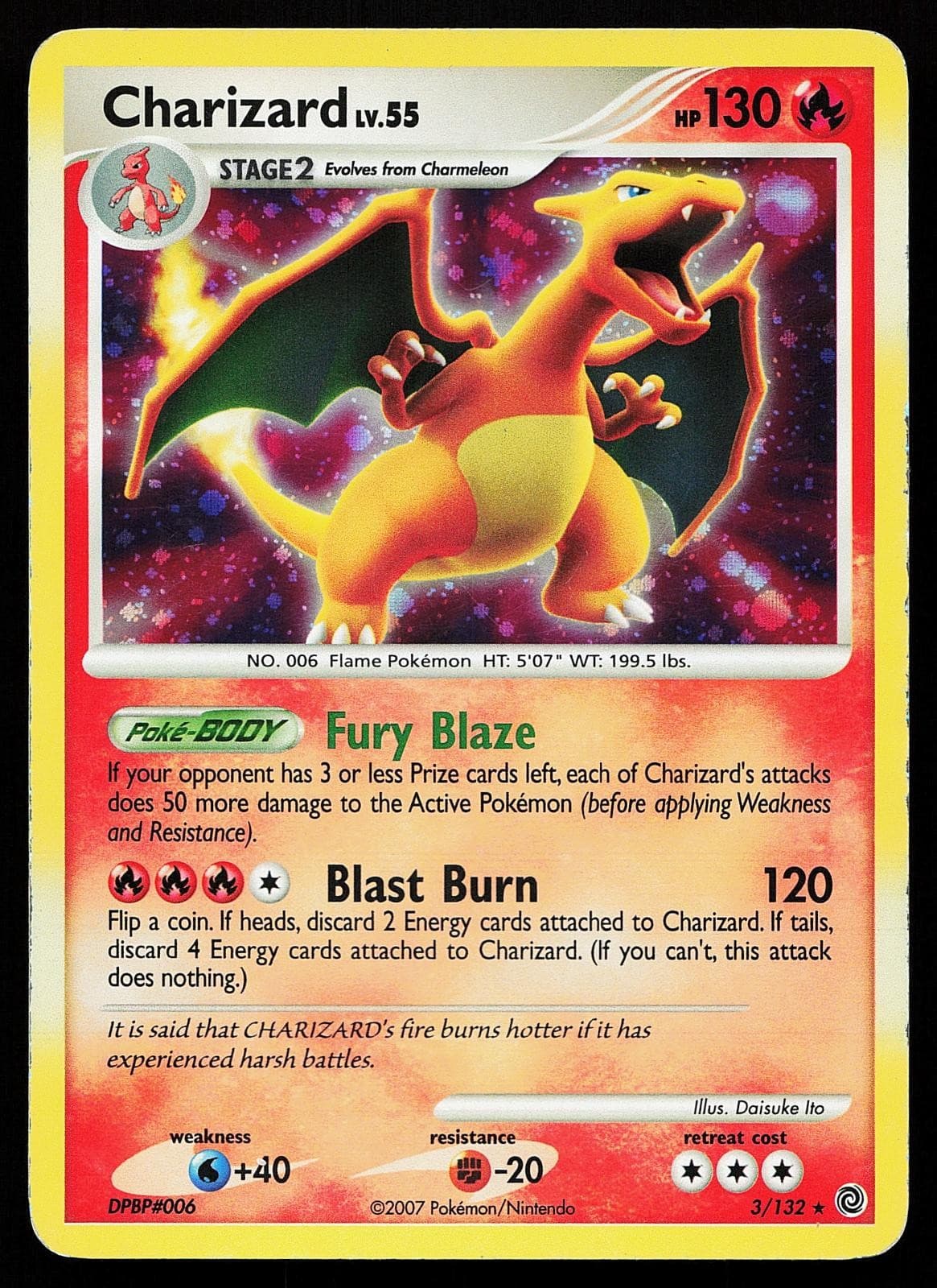 Charizard 3/132 Holo Rare Secret Wonders Pokemon Card